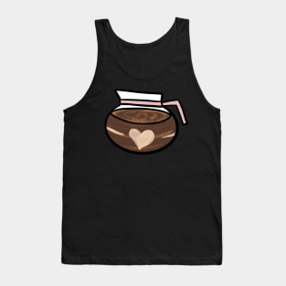 Coffee Pot Cute Coffee Dates for Coffee Lovers Cute Coffee Pot Cafetiere I Love Coffee Latte Espresso Expresso French press Caffeine Lovers Gift Cute Coffee Lover Gift Cappuccino Arabica Latte Macchiato Unique Design Indie Design Tank Top